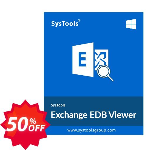 SysTools Exchange EDB Viewer PRO Coupon code 50% discount 