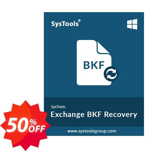 SysTools Exchange BKF Recovery Coupon code 50% discount 