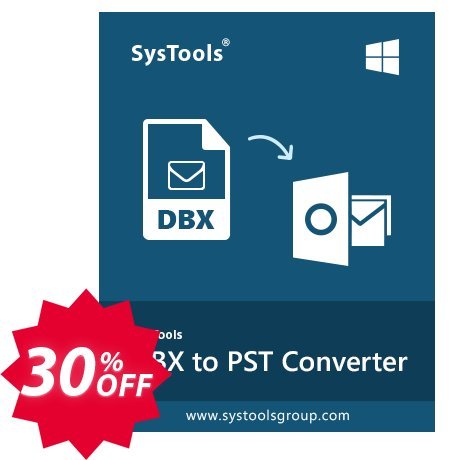 SysTools DBX to PST Converter, Business Plan  Coupon code 30% discount 