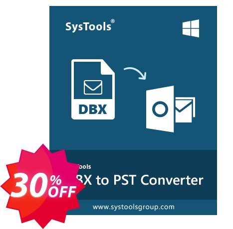 SysTools DBX to PST Converter, Business Plan  Coupon code 30% discount 