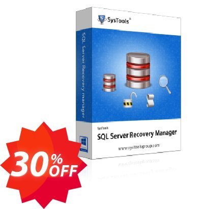 SysTools SQL Server Recovery Manager - Admin Plan Coupon code 30% discount 