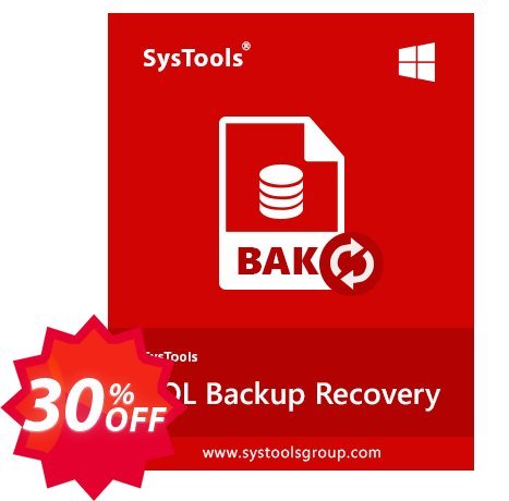 Systools SQL Backup Recovery Coupon code 30% discount 