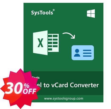 RecoveryTools for MS Excel to vCard, Academic Plan  Coupon code 30% discount 