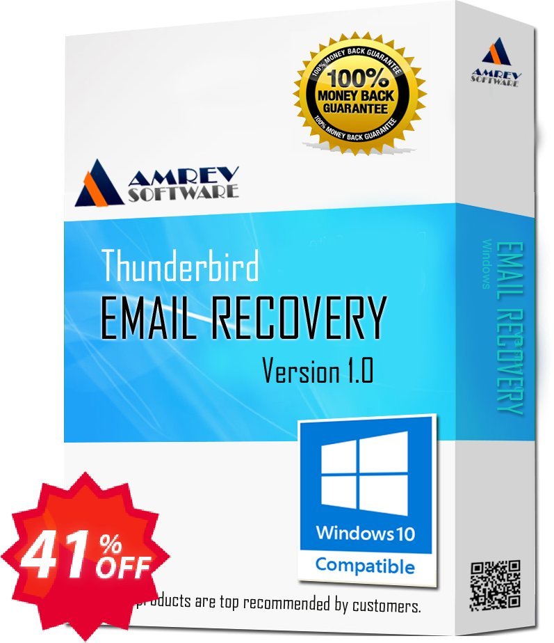 Amrev Thunderbird Email Recovery Coupon code 41% discount 