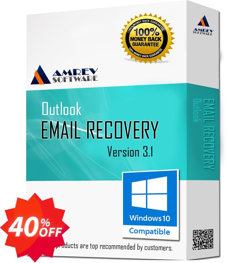 Amrev Outlook Email Recovery Coupon code 40% discount 