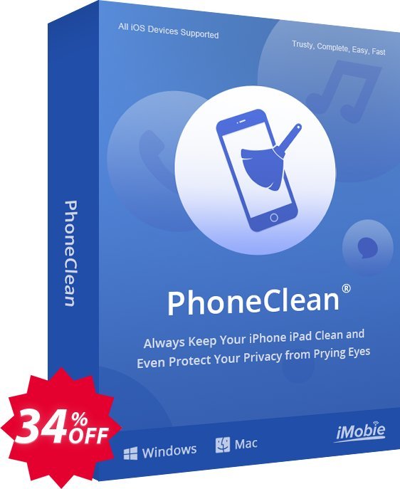 PhoneClean Pro for MAC, Yearly  Coupon code 34% discount 