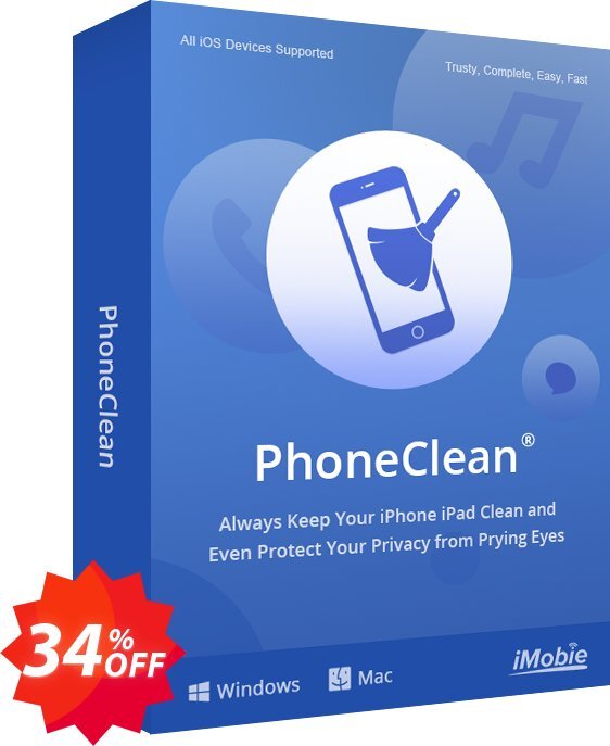 PhoneClean Pro for MAC, Yearly  Coupon code 34% discount 