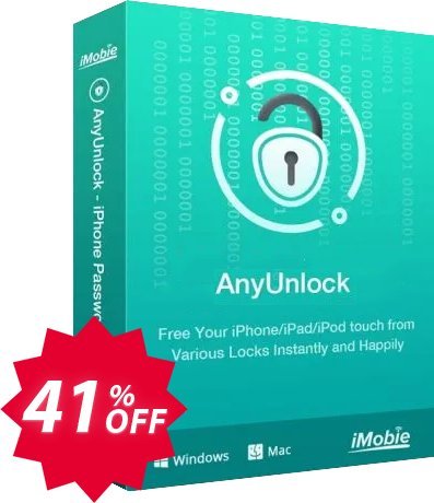 AnyUnlock - Unlock Screen Passcode, 3-Month Plan  Coupon code 41% discount 
