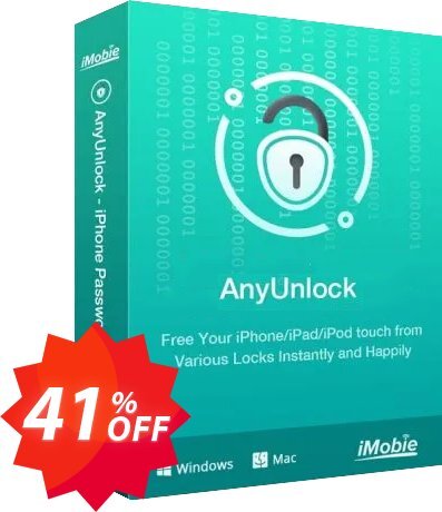 AnyUnlock - Unlock Screen Passcode, 3-Month Plan  Coupon code 41% discount 