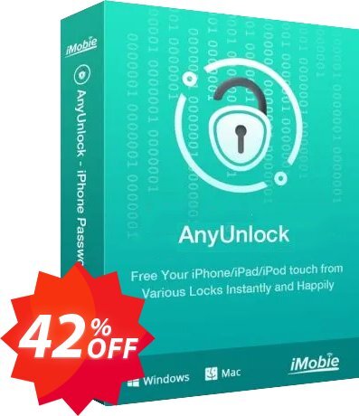 AnyUnlock - Unlock Screen Passcode, 1-Year Plan  Coupon code 42% discount 