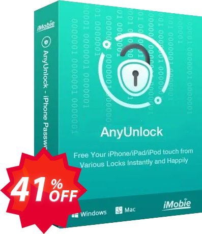 AnyUnlock - Unlock Screen Passcode Lifetime Plan Coupon code 41% discount 