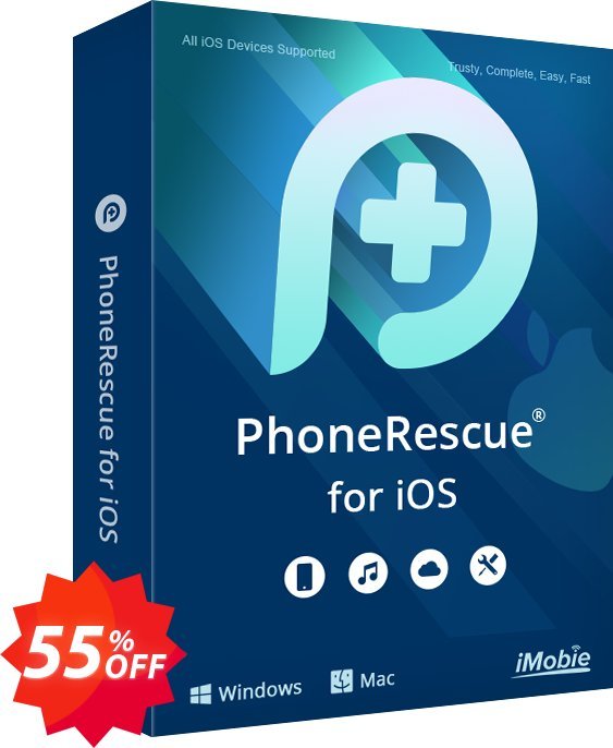 PhoneRescue for iOS WINDOWS, Lifetime Plan  Coupon code 55% discount 