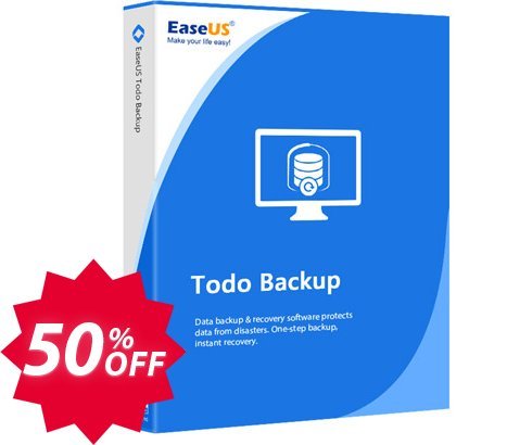 EaseUS Todo Backup Technician, 2 years  Coupon code 50% discount 