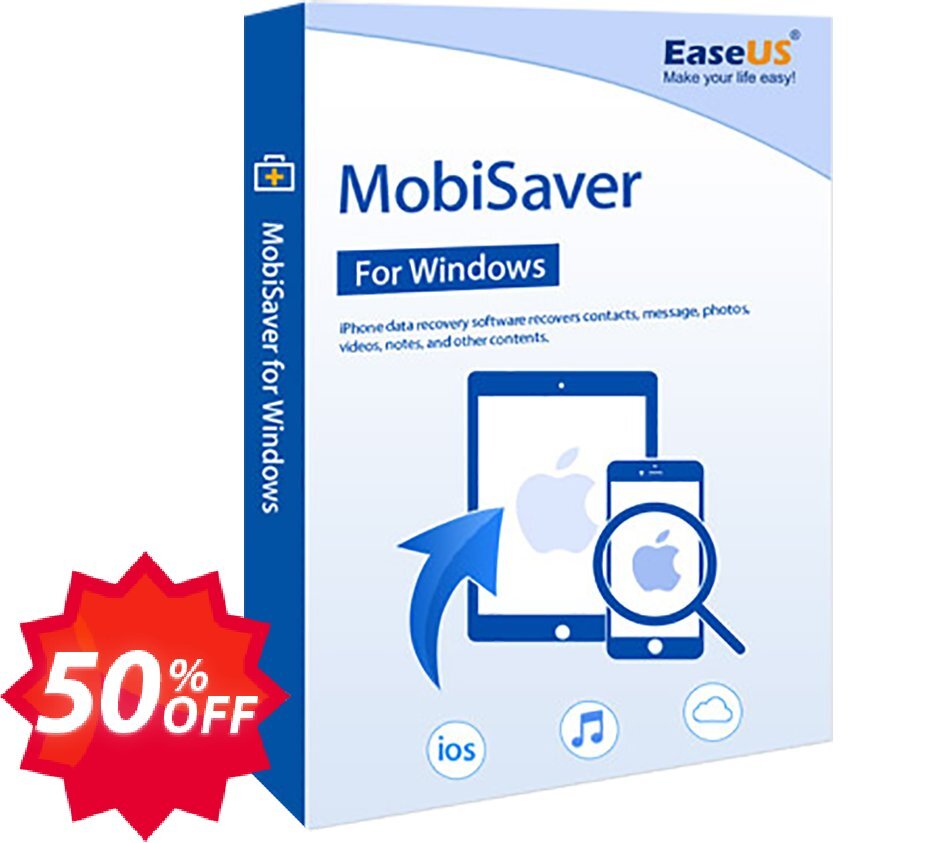 EaseUS MobiSaver Pro, Lifetime  Coupon code 50% discount 