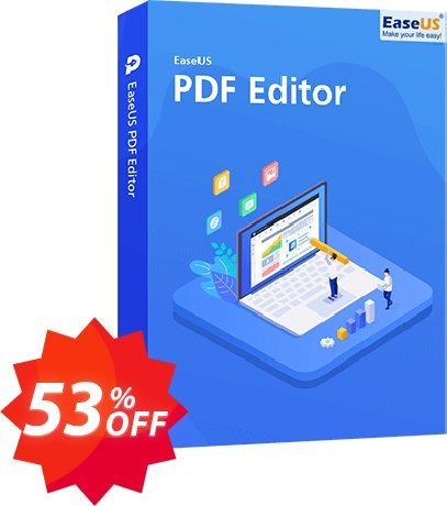 EaseUS PDF Editor Monthly Subscription Coupon code 53% discount 