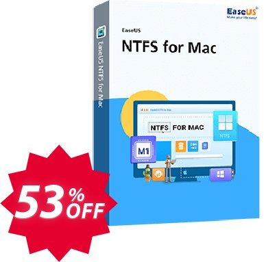 EaseUS NTFS For MAC Monthly Subscription Coupon code 53% discount 