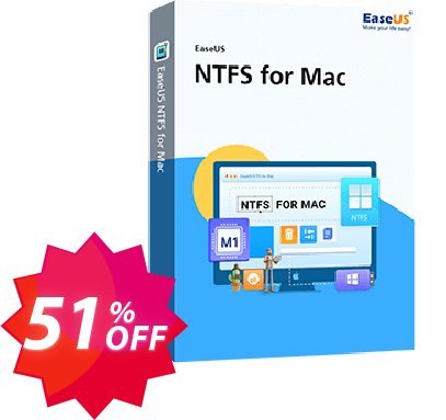EaseUS NTFS For MAC Lifetime Coupon code 51% discount 