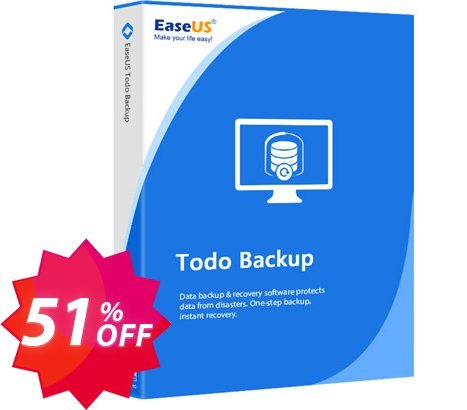 EaseUS Todo Backup Workstation, Yearly  Coupon code 51% discount 