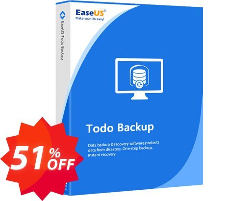 EaseUS Todo Backup Workstation, Yearly  Coupon code 51% discount 