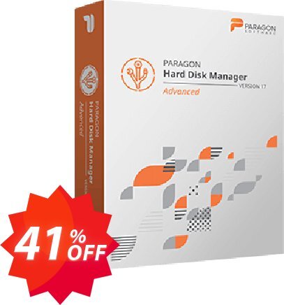 Paragon Hard Disk Manager Advanced, 3 PCs Plan  Coupon code 41% discount 