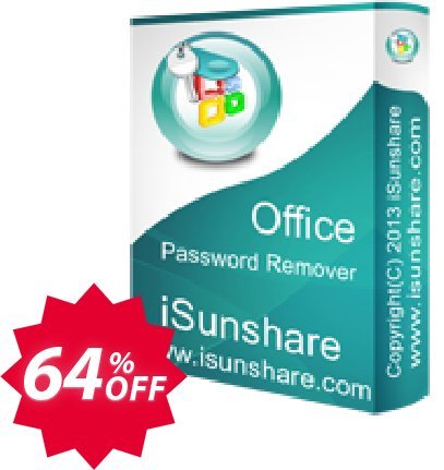 iSunshare Office Password Remover Coupon code 64% discount 