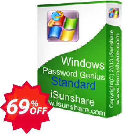 iSunshare WINDOWS Password Genius Standard Coupon code 69% discount 