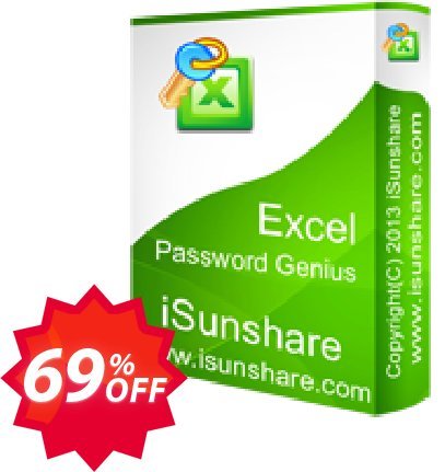iSunshare Excel Password Genius Coupon code 69% discount 