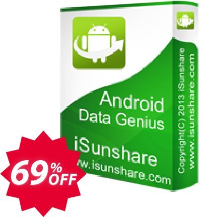 iSunshare Android Data Genius Coupon code 69% discount 