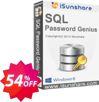 iSunshare SQL Password Genius Coupon code 54% discount 