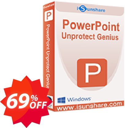 iSunshare PowerPoint Unprotect Genius Coupon code 69% discount 