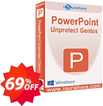 iSunshare PowerPoint Unprotect Genius Coupon code 69% discount 