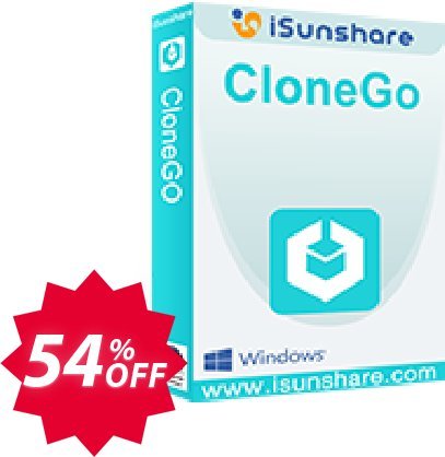 iSunshare CloneGo Coupon code 54% discount 