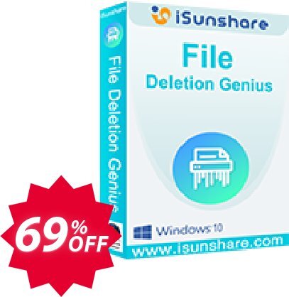 iSunshare File Deletion Genius Coupon code 69% discount 