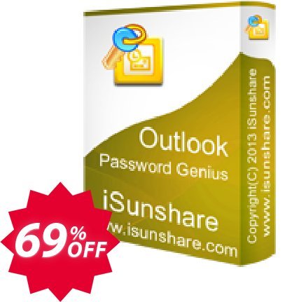 iSunshare Outlook Password Genius Coupon code 69% discount 