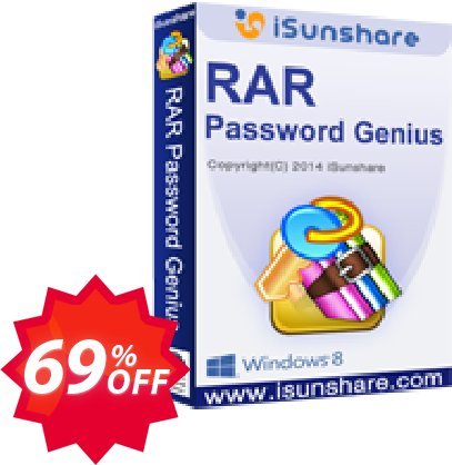 iSunshare RAR Password Genius Coupon code 69% discount 