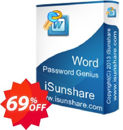 iSunshare Word Password Genius Coupon code 69% discount 