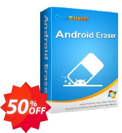 Coolmuster Android Eraser - Yearly Plan, 20 PCs  Coupon code 50% discount 