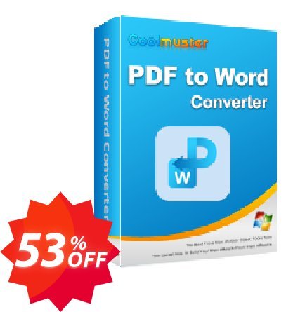 Coolmuster PDF to Word Converter Coupon code 53% discount 