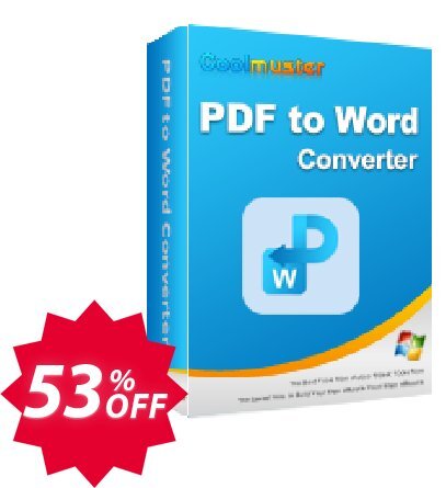 Coolmuster PDF to Word Converter Coupon code 53% discount 