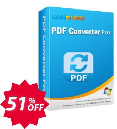 Coolmuster PDF Converter - Lifetime Plan, 5 PCs  Coupon code 51% discount 