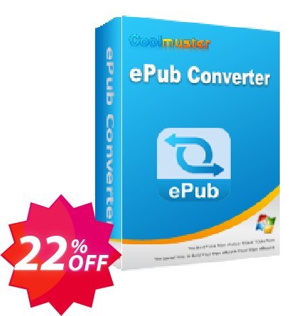 Coolmuster ePub Converter - Lifetime Plan, 1 PC  Coupon code 22% discount 