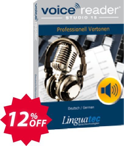 Voice Reader Studio 15 GED / Deutsch/German Coupon code 12% discount 