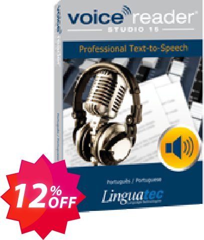 Voice Reader Studio 15 PTP / Português/Portuguese Coupon code 12% discount 