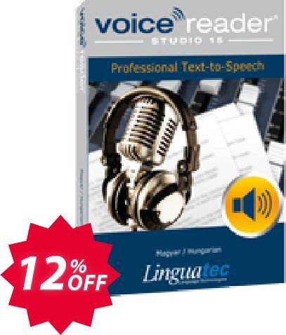 Voice Reader Studio 15 HUH / Magyar/Hungarian Coupon code 12% discount 