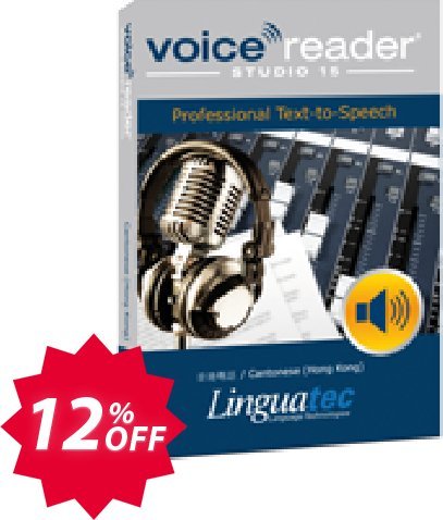 Voice Reader Studio 15 CAH / Cantonese, Hong Kong  Coupon code 12% discount 