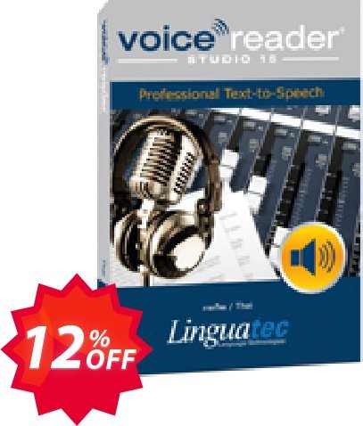 Voice Reader Studio 15 THT / Thai Coupon code 12% discount 