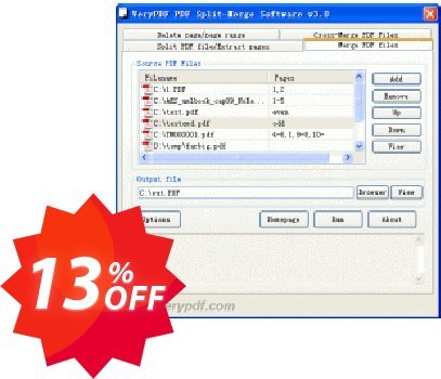 VeryUtils PDF Split-Merge Coupon code 13% discount 