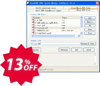 VeryUtils PDF Split-Merge Coupon code 13% discount 