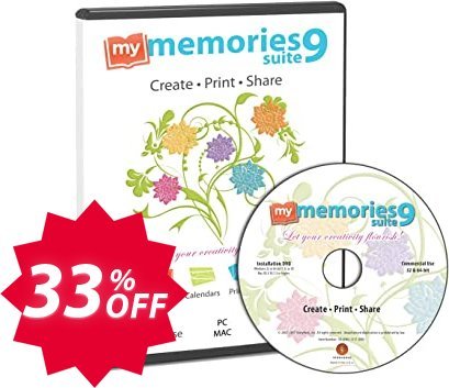 My Memories Suite Shipped Disc Coupon code 33% discount 