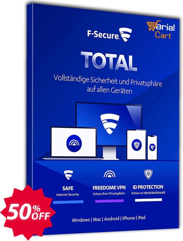 F-Secure TOTAL 5 devices Coupon code 50% discount 
